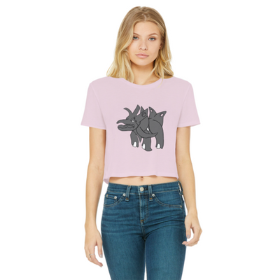 Tanktron Classic Women's Cropped Raw Edge T-Shirt