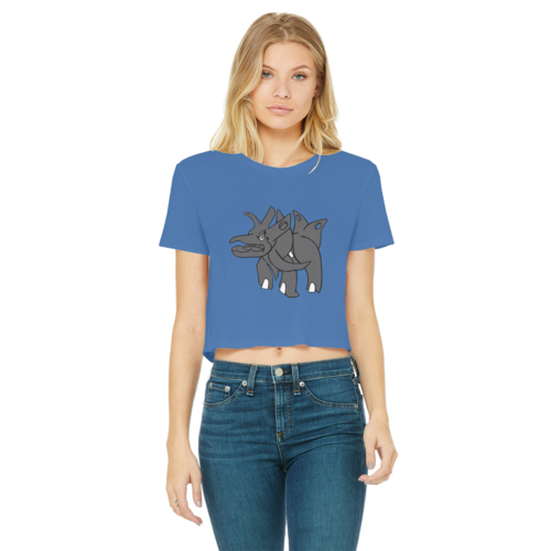 Tanktron Classic Women's Cropped Raw Edge T-Shirt