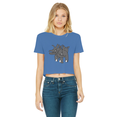 Tanktron Classic Women's Cropped Raw Edge T-Shirt