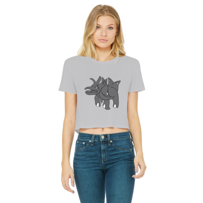 Tanktron Classic Women's Cropped Raw Edge T-Shirt