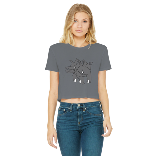 Tanktron Classic Women's Cropped Raw Edge T-Shirt