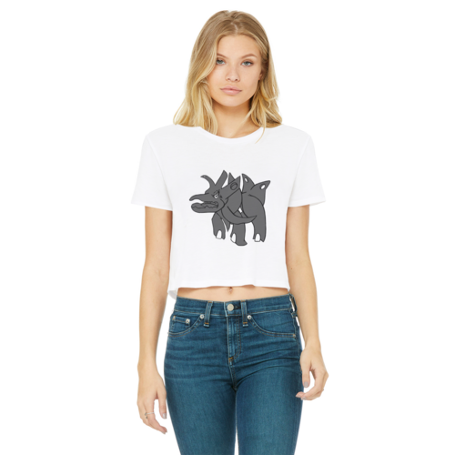 Tanktron Classic Women's Cropped Raw Edge T-Shirt