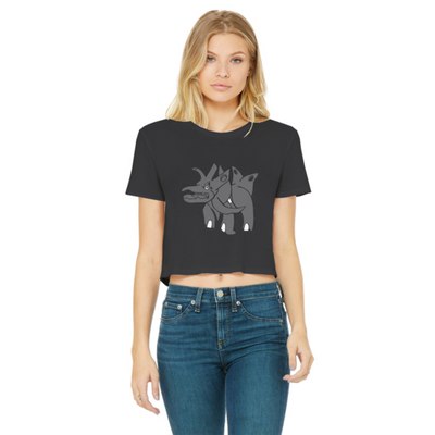 Tanktron Classic Women's Cropped Raw Edge T-Shirt