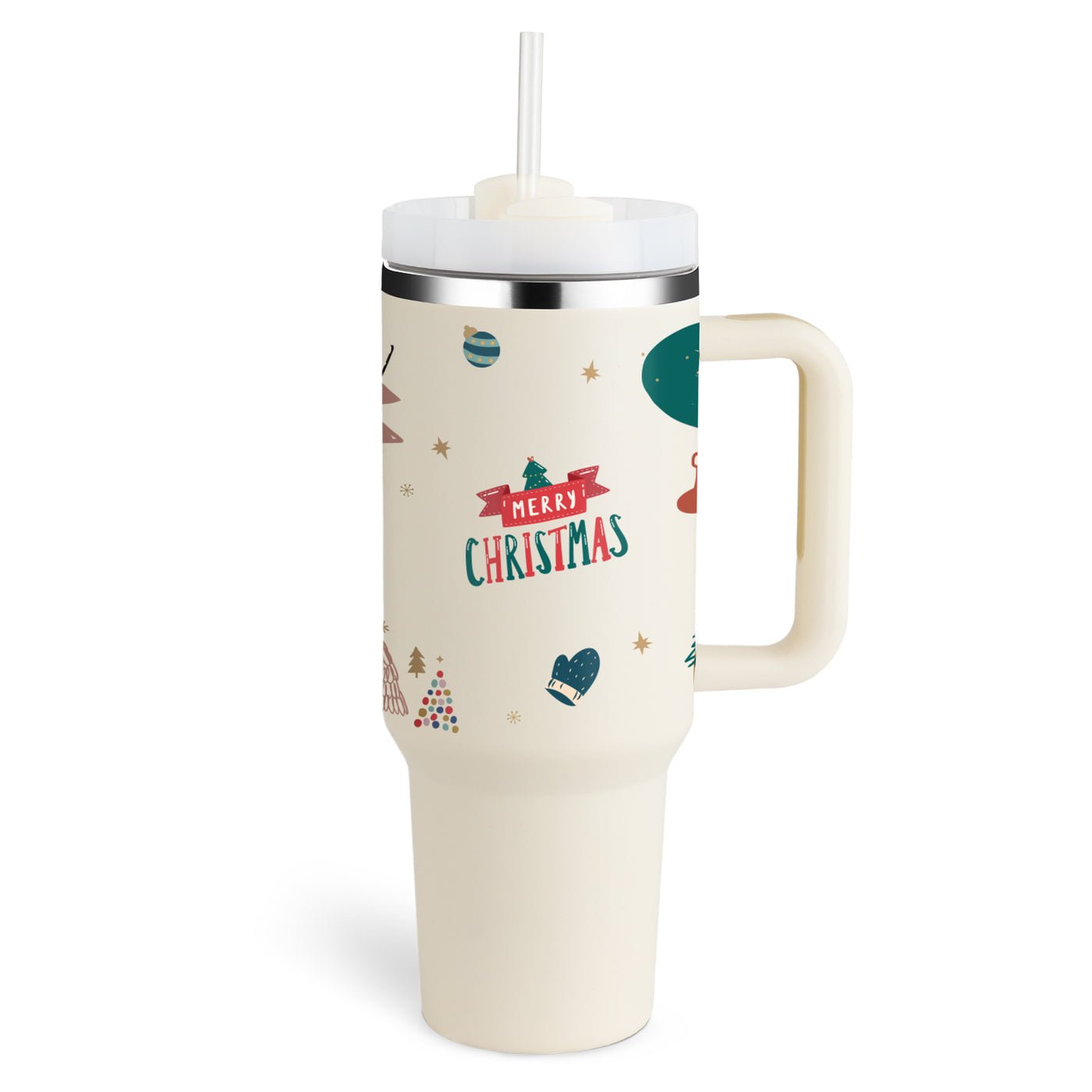 40 Oz Tumbler With Handle Straw Insulated, Stainless Steel Spill Proof Vacuum Coffee Cup Tumbler With Lid Tapered Mug Gifts Suitable For Car Gym Office Travel