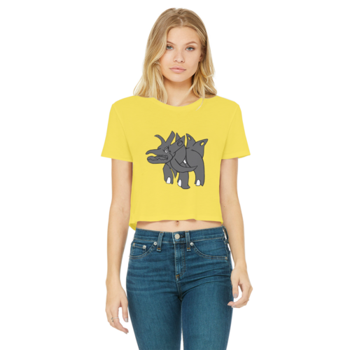 Tanktron Classic Women's Cropped Raw Edge T-Shirt