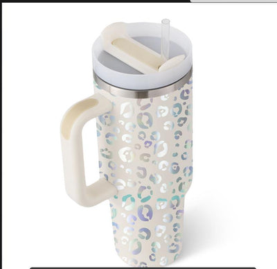 40 Oz Tumbler With Handle Straw Insulated, Stainless Steel Spill Proof Vacuum Coffee Cup Tumbler With Lid Tapered Mug Gifts Suitable For Car Gym Office Travel