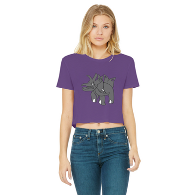 Tanktron Classic Women's Cropped Raw Edge T-Shirt