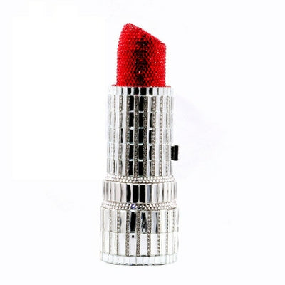 New Fashon Novelty Lipstick Clutch Wallet for Women Crystal Evening