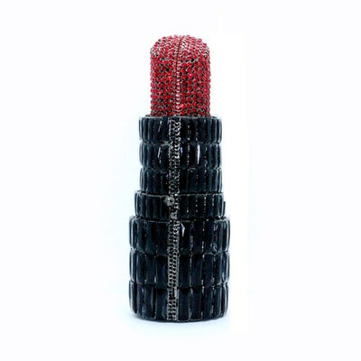 New Fashon Novelty Lipstick Clutch Wallet for Women Crystal Evening