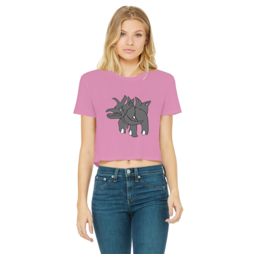 Tanktron Classic Women's Cropped Raw Edge T-Shirt