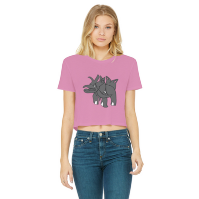 Tanktron Classic Women's Cropped Raw Edge T-Shirt