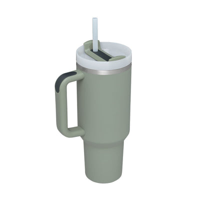 40 Oz Tumbler With Handle Straw Insulated, Stainless Steel Spill Proof Vacuum Coffee Cup Tumbler With Lid Tapered Mug Gifts Suitable For Car Gym Office Travel
