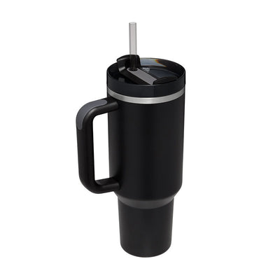40 Oz Tumbler With Handle Straw Insulated, Stainless Steel Spill Proof Vacuum Coffee Cup Tumbler With Lid Tapered Mug Gifts Suitable For Car Gym Office Travel